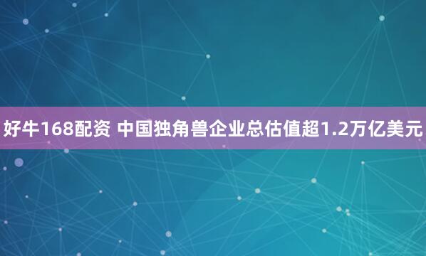 好牛168配资 中国独角兽企业总估值超1.2万亿美元